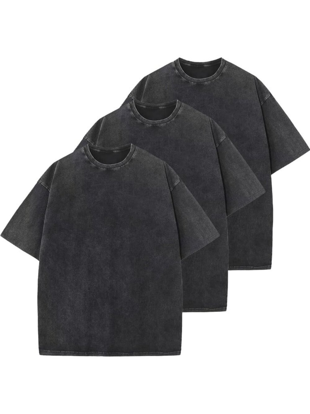 Oversized Men's Cotton T-Shirts - Casual Loose Fit Short Sleeve Basic Tees